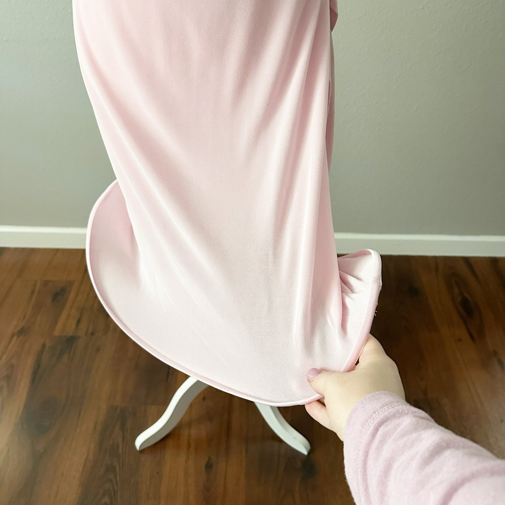 Mare Mare X Anthro Pink Sleeveless Mini Dress Shaped Flounce Hem women's XLp NEW - Picture 4 of 10